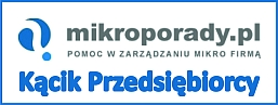 Baner www.mikroporady.pl/prowadzenie-dzialalnosci/kacik-przedsiebiorcy.html